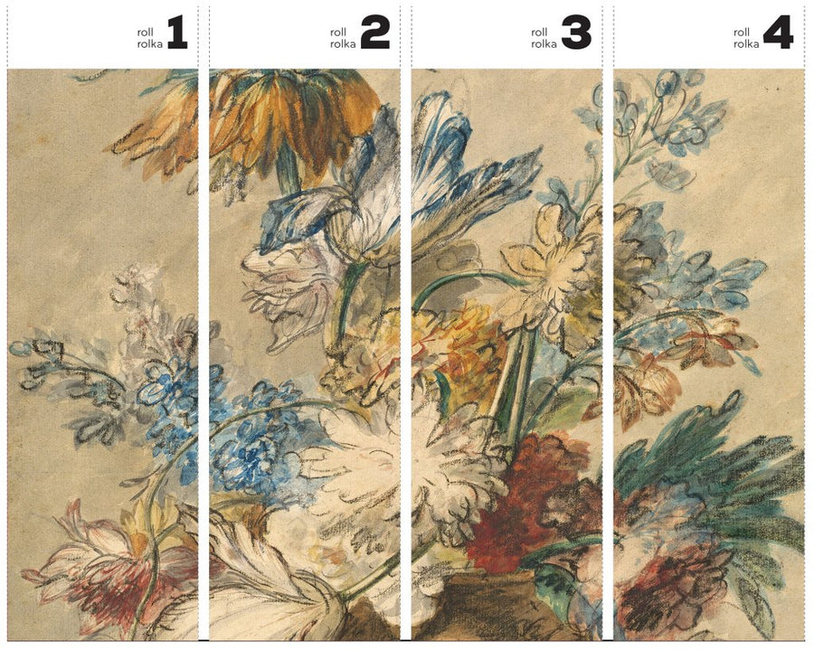 Honey Classic Flower – Tapeta w rolkach