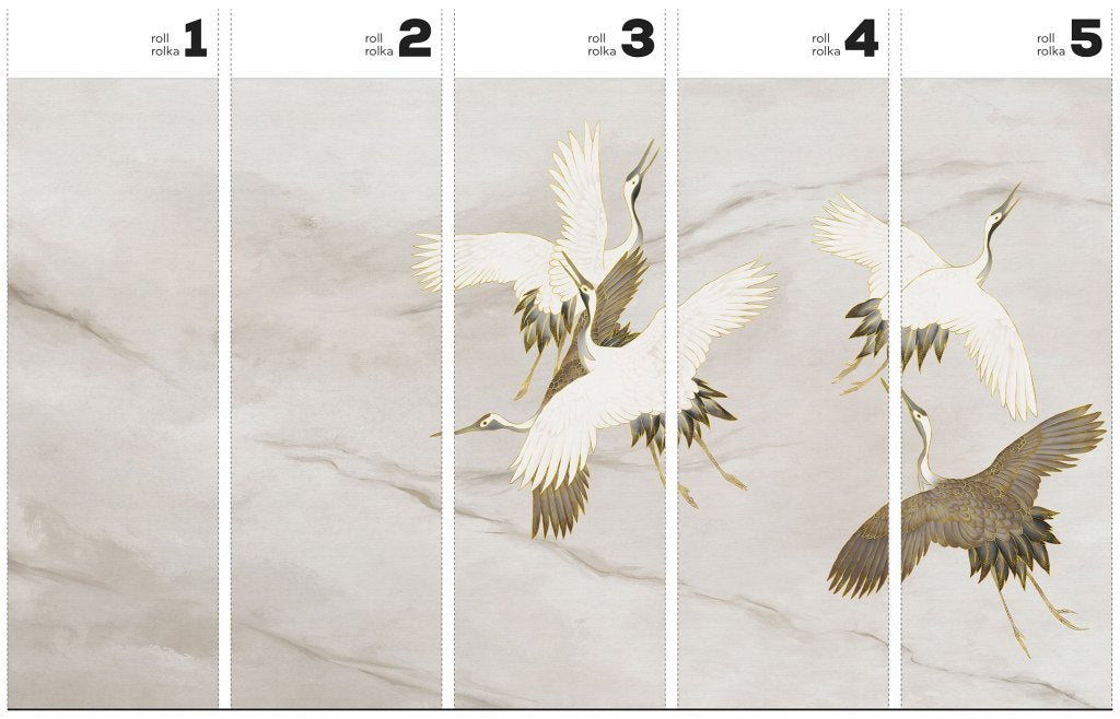 Ivory Tsuru – Tapeta w rolkach