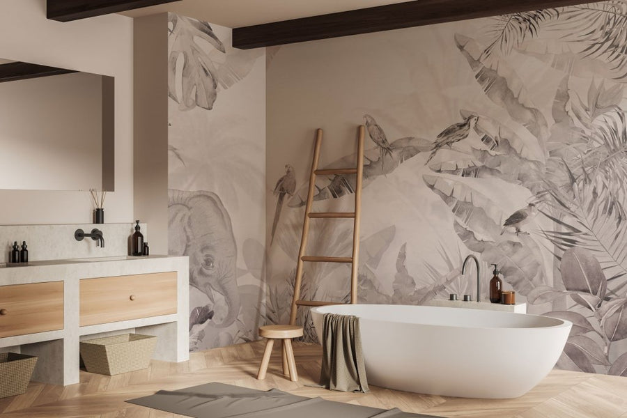 Jungle Beige – Tapeta w rolkach