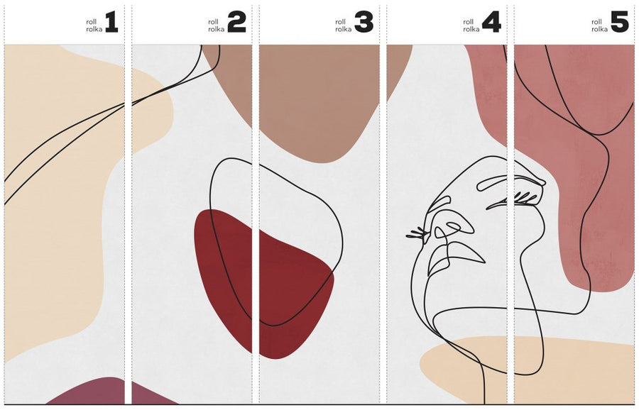 Layla Maroon – Tapeta w rolkach