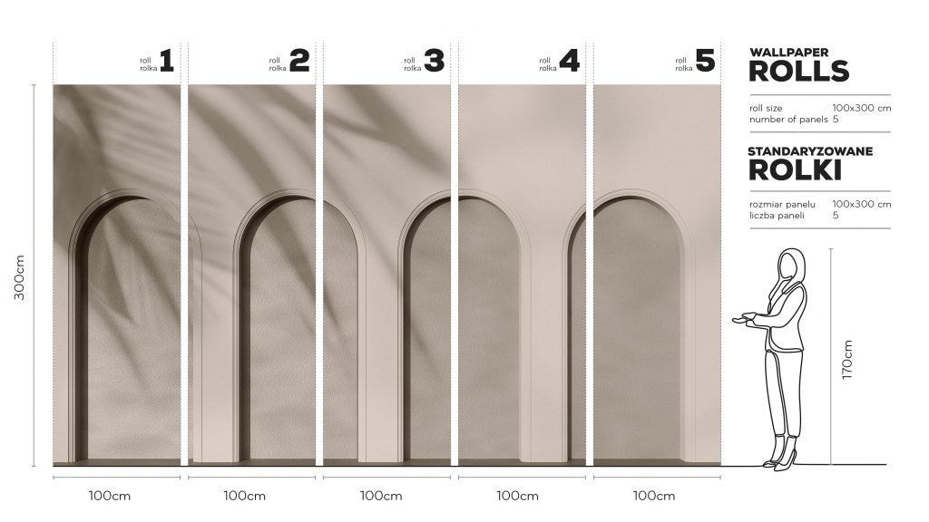 Libra Beige – Tapeta w rolkach