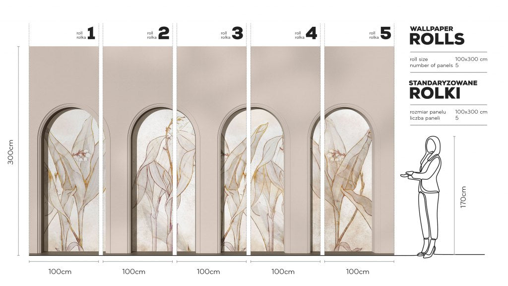 Libra Beige Lirio – Tapeta w rolkach