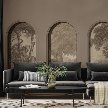 Libra Coffee Hood Beige – Tapeta w rolkach