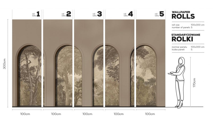 Libra Coffee Hood Beige – Tapeta w rolkach