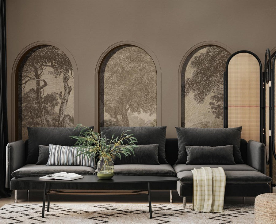 Libra Coffee Hood Beige – Tapeta w rolkach