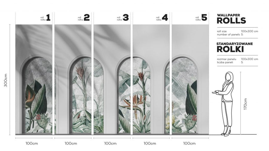 Libra Light Grey Rainforest – Tapeta w rolkach