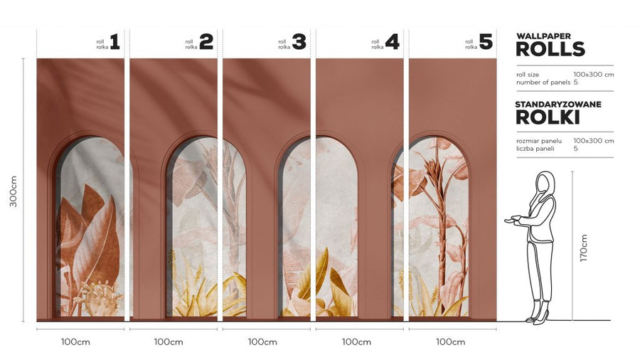 Libra Rainforest Rust – Tapeta w rolkach