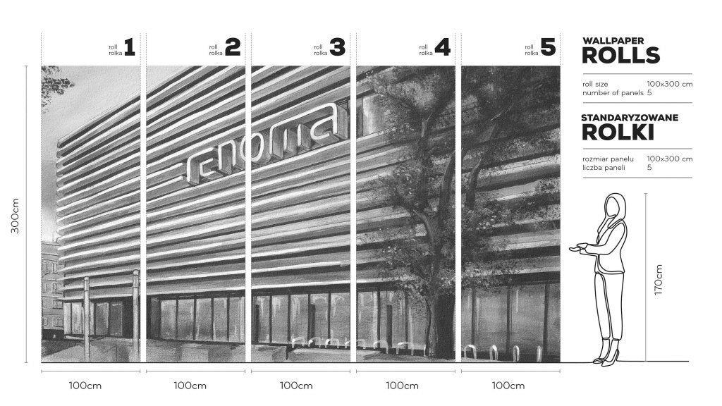 Mall B&W – Tapeta w rolkach