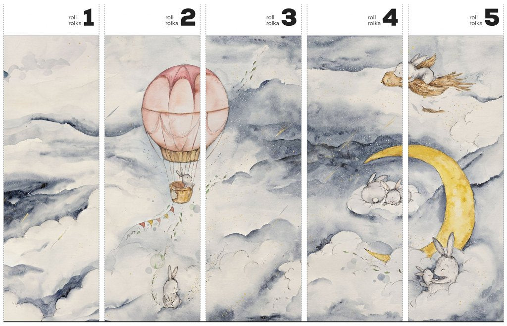 Moonie Blue – Tapeta w rolkach