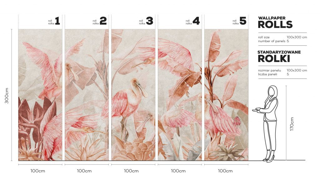 Rainforest Ajaja Rosso – Tapeta w rolkach