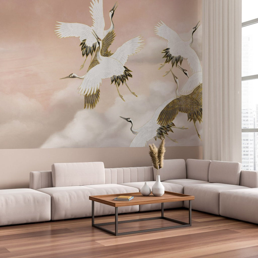 Taupe Tsuru – Tapeta w rolkach