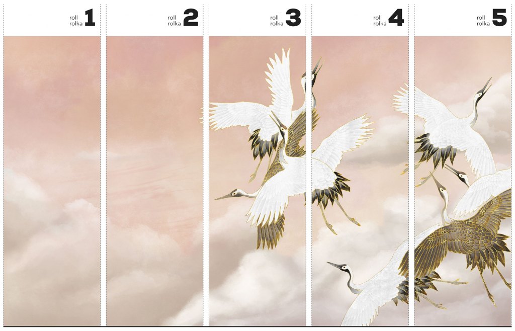 Taupe Tsuru – Tapeta w rolkach