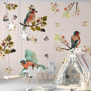 Uccello Cantante Pink – Tapeta w rolkach