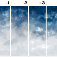 Watercolor Ombre Blue&Grey – Tapeta w rolkach