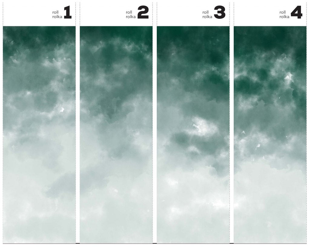 Watercolor Ombre Green – Tapeta w rolkach
