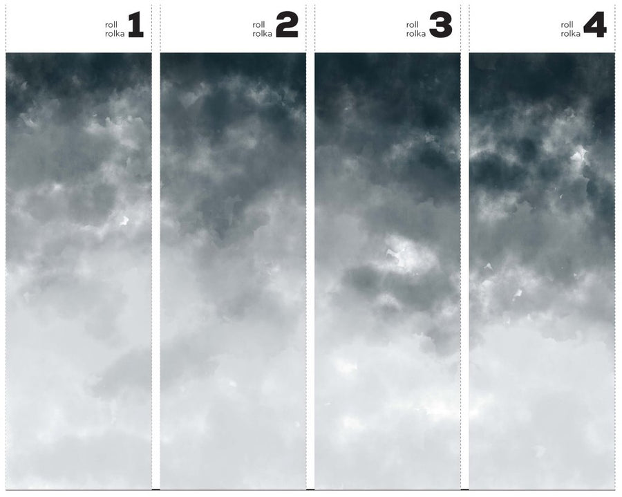 Watercolor Ombre Storm – Tapeta w rolkach