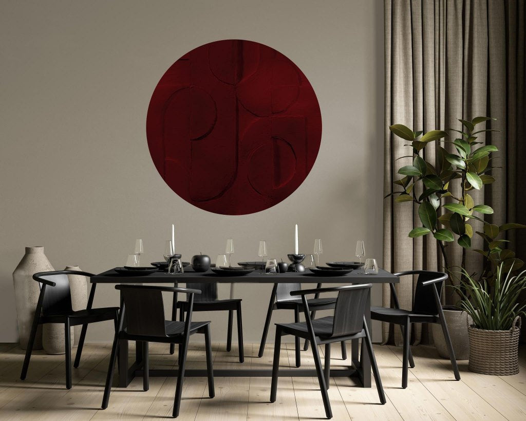 Bene Burgundy – Tapeta Koło Standard