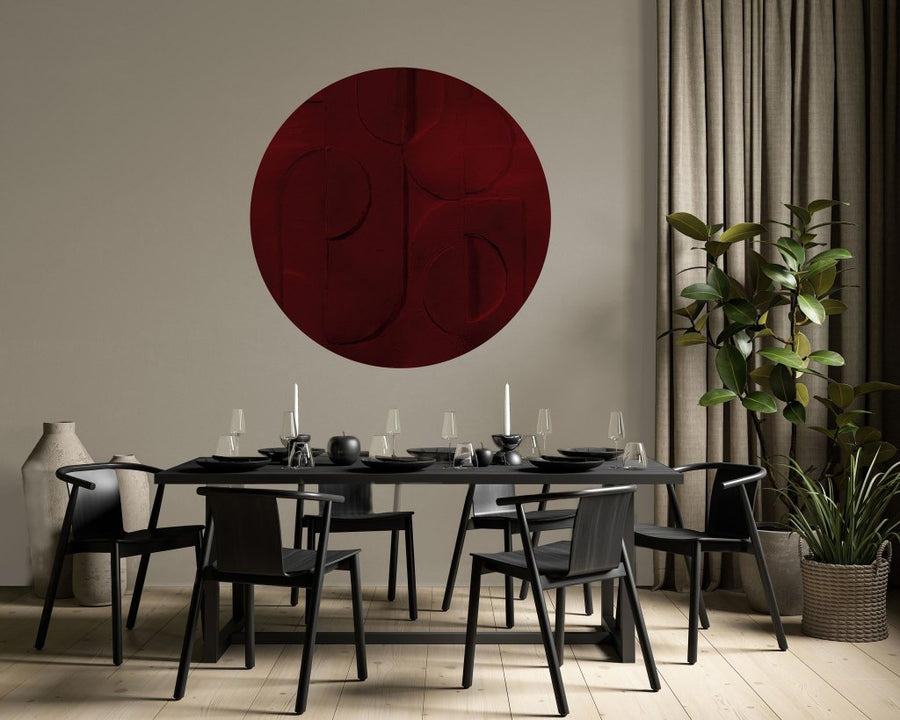 Bene Burgundy – Tapeta Koło Standard