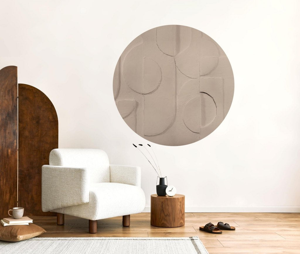 Bene Beige – Tapeta Koło Standard