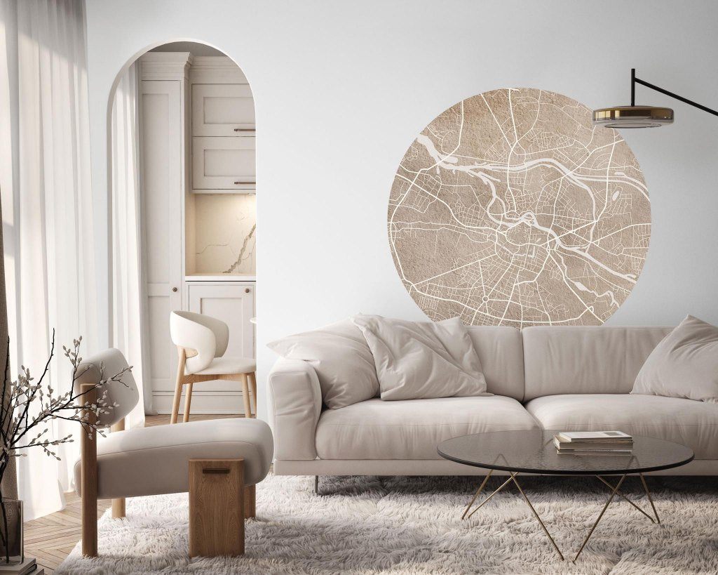 Breslau Beige – Tapeta Koło Standard