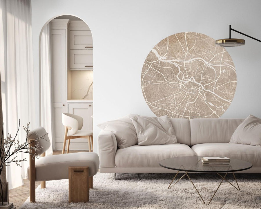 Breslau Beige – Tapeta Koło Standard