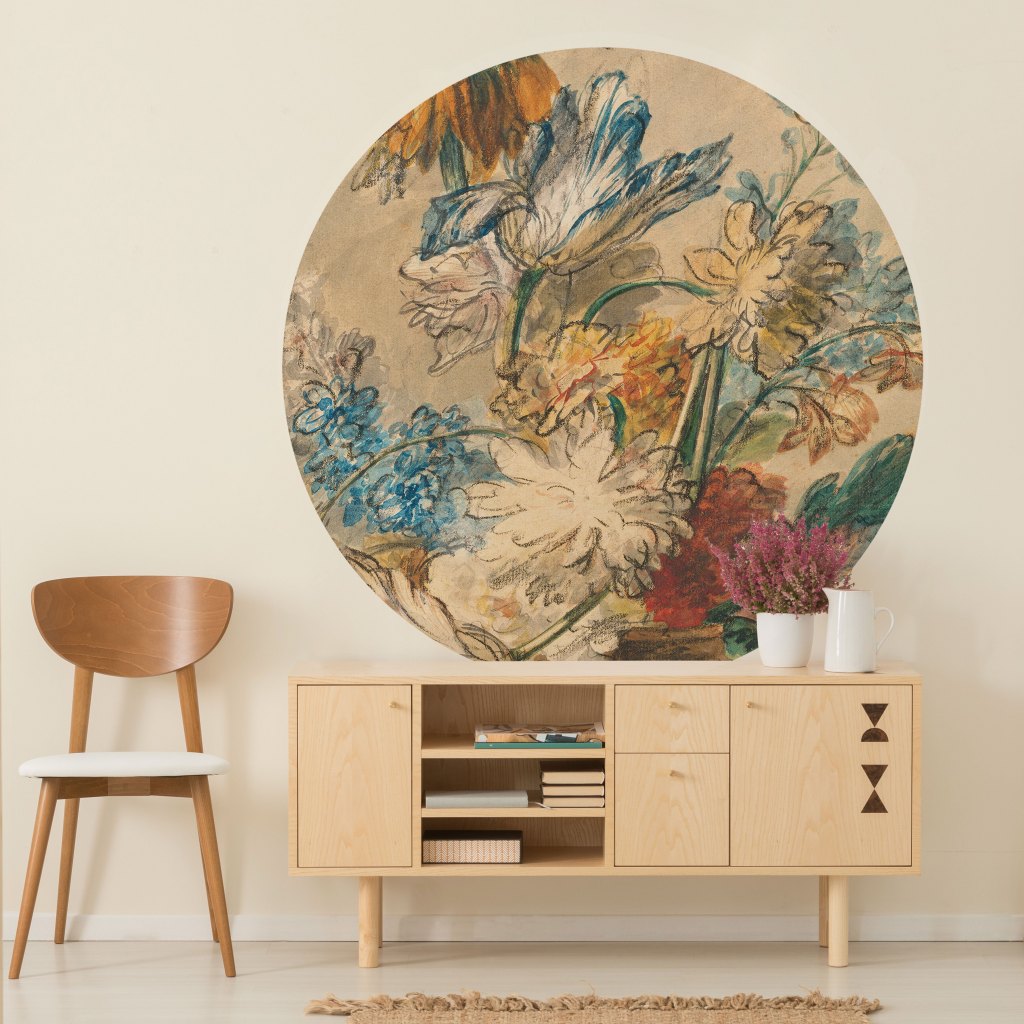 Honey Classic Flower – Tapeta Koło Standard