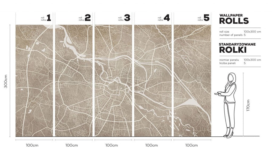 Breslau Beige – Tapeta w rolkach