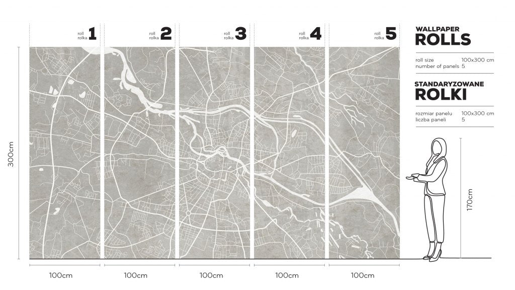 Breslau Grey – Tapeta w rolkach