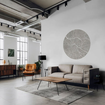 Breslau Grey – Tapeta Koło Standard