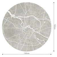 Breslau Grey – Tapeta Koło Standard