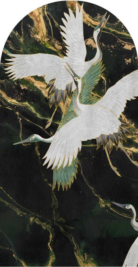 Emerald Tsuru – Tapeta Łuk Standard