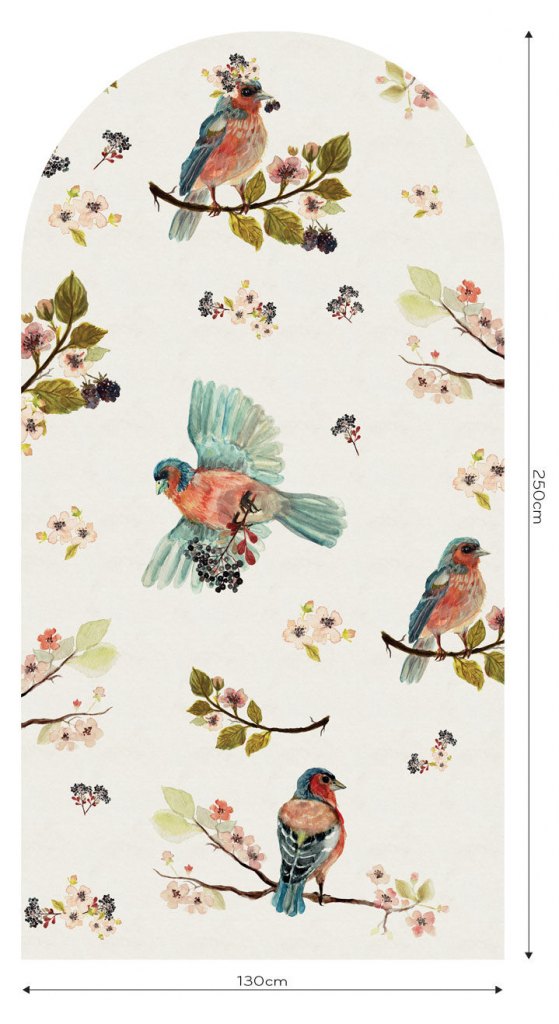 Uccello Cantante Cream – Tapeta Łuk Standard