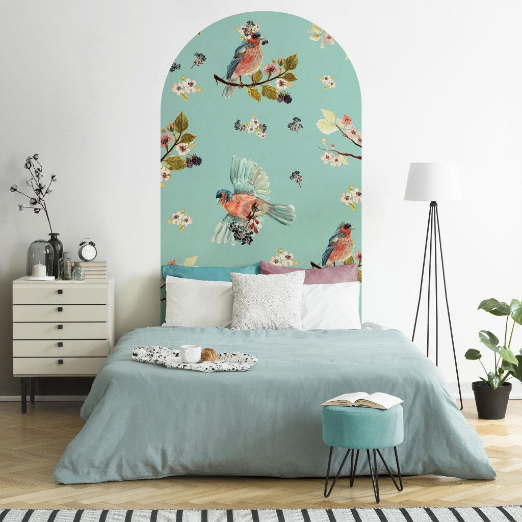 Uccello Cantante Mint – Tapeta Łuk Standard
