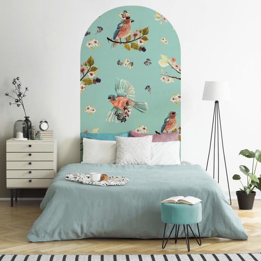 Uccello Cantante Mint – Tapeta Łuk Standard