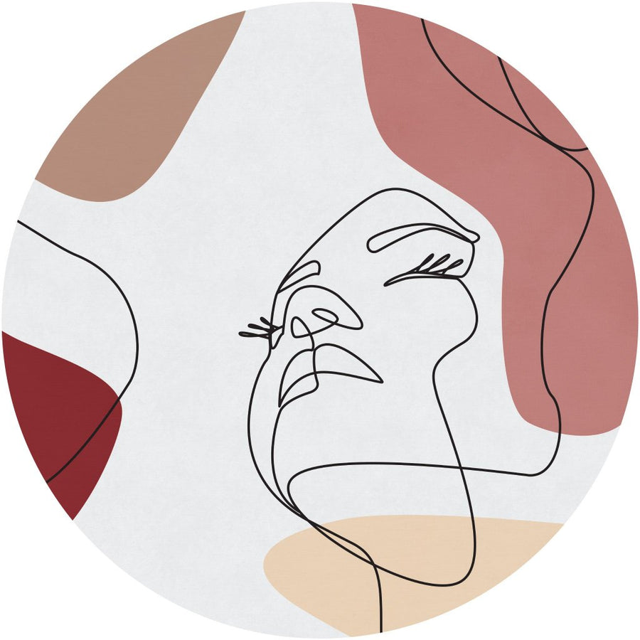 Layla Maroon – Tapeta Koło Standard