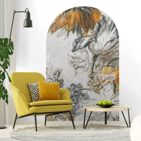 Grey Classic Flower – Tapeta Łuk Standard