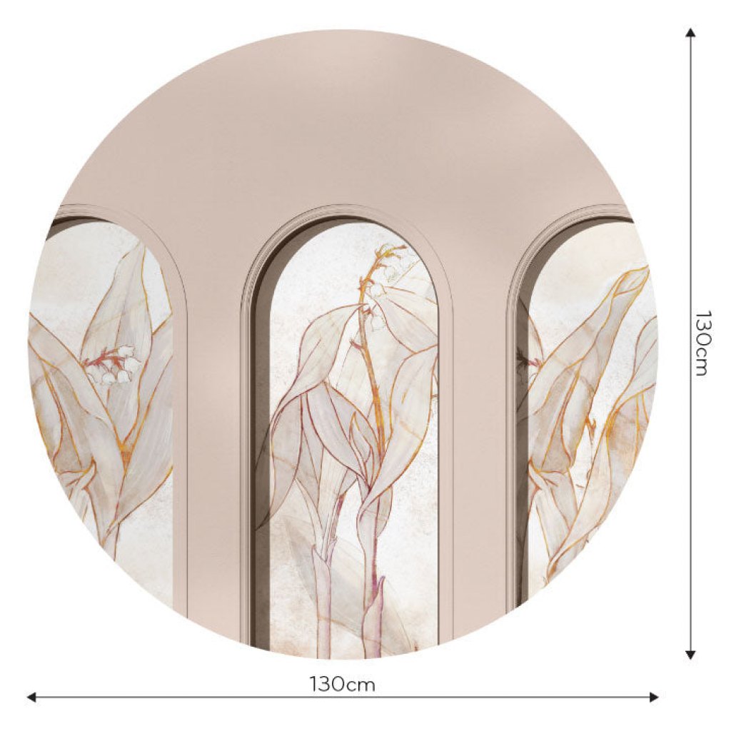 Libra Beige Lirio – Tapeta Koło Standard