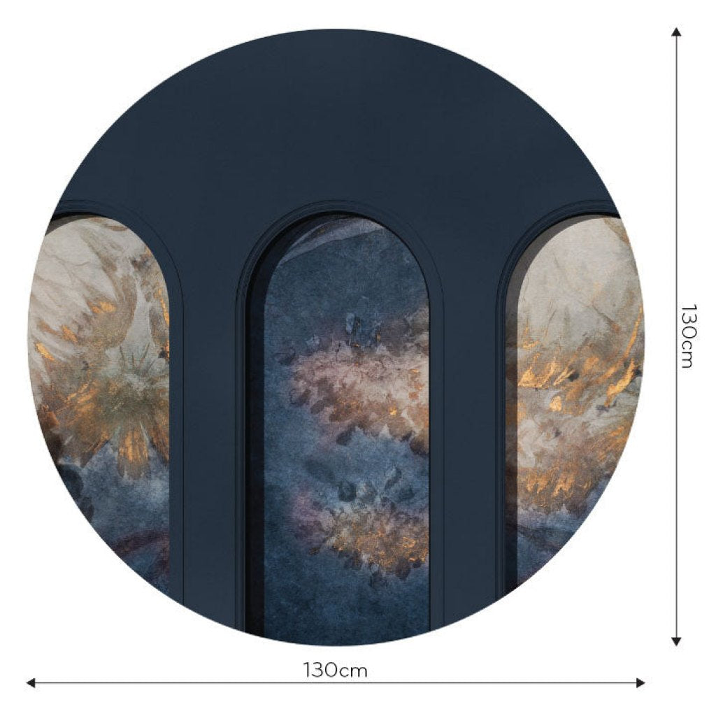 Libra Graphite Harmony Blue – Tapeta Koło Standard