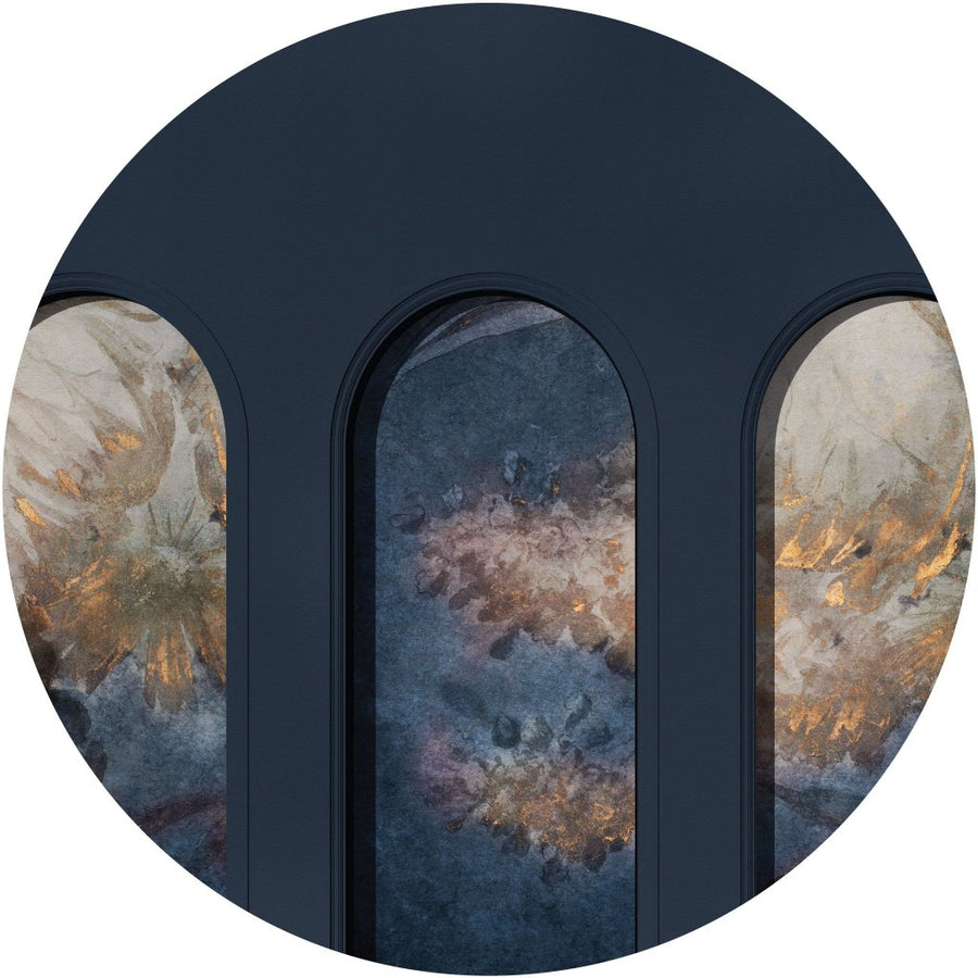 Libra Graphite Harmony Blue – Tapeta Koło Standard