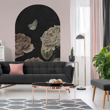 Roses Dark Black – Tapeta Łuk Standard