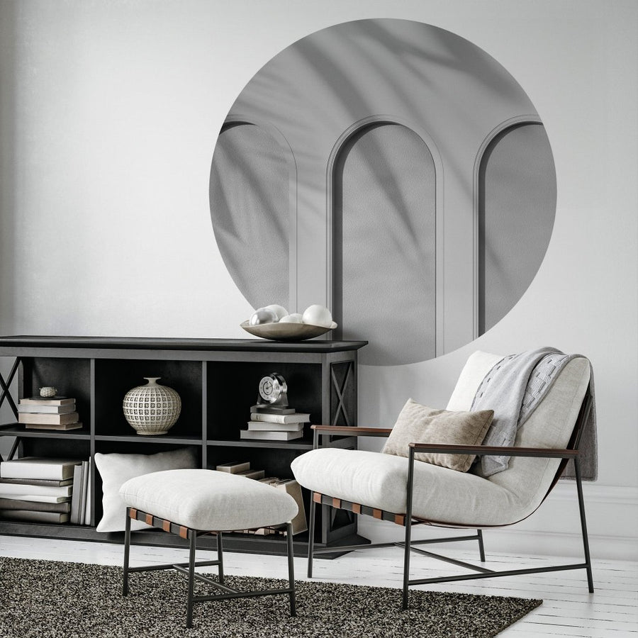 Libra Light Grey – Tapeta Koło Standard