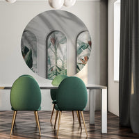 Libra Light Grey Rainforest – Tapeta Koło Standard