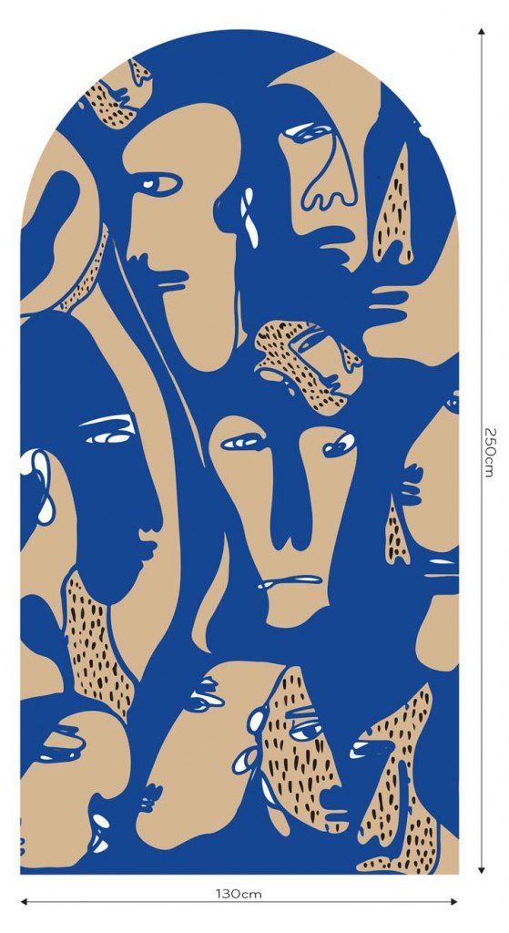 Faces Cobalt – Tapeta Łuk Standard