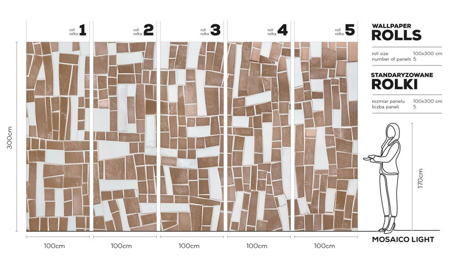 Mosaico Light – Tapeta w rolkach