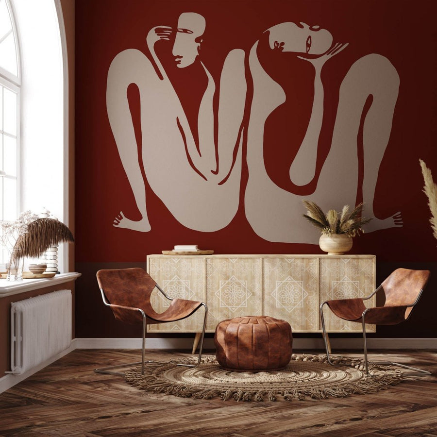 Couple Burgundy – Tapeta w rolkach