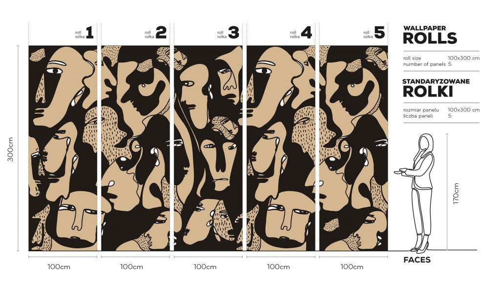 Faces – Tapeta w rolkach