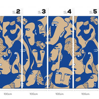 Faces Cobalt – Tapeta w rolkach