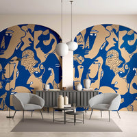 Faces Cobalt – Tapeta w rolkach