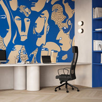 Faces Cobalt – Tapeta w rolkach