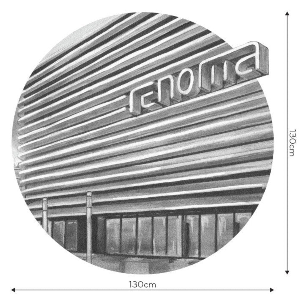 Mall B&W – Tapeta Koło Standard